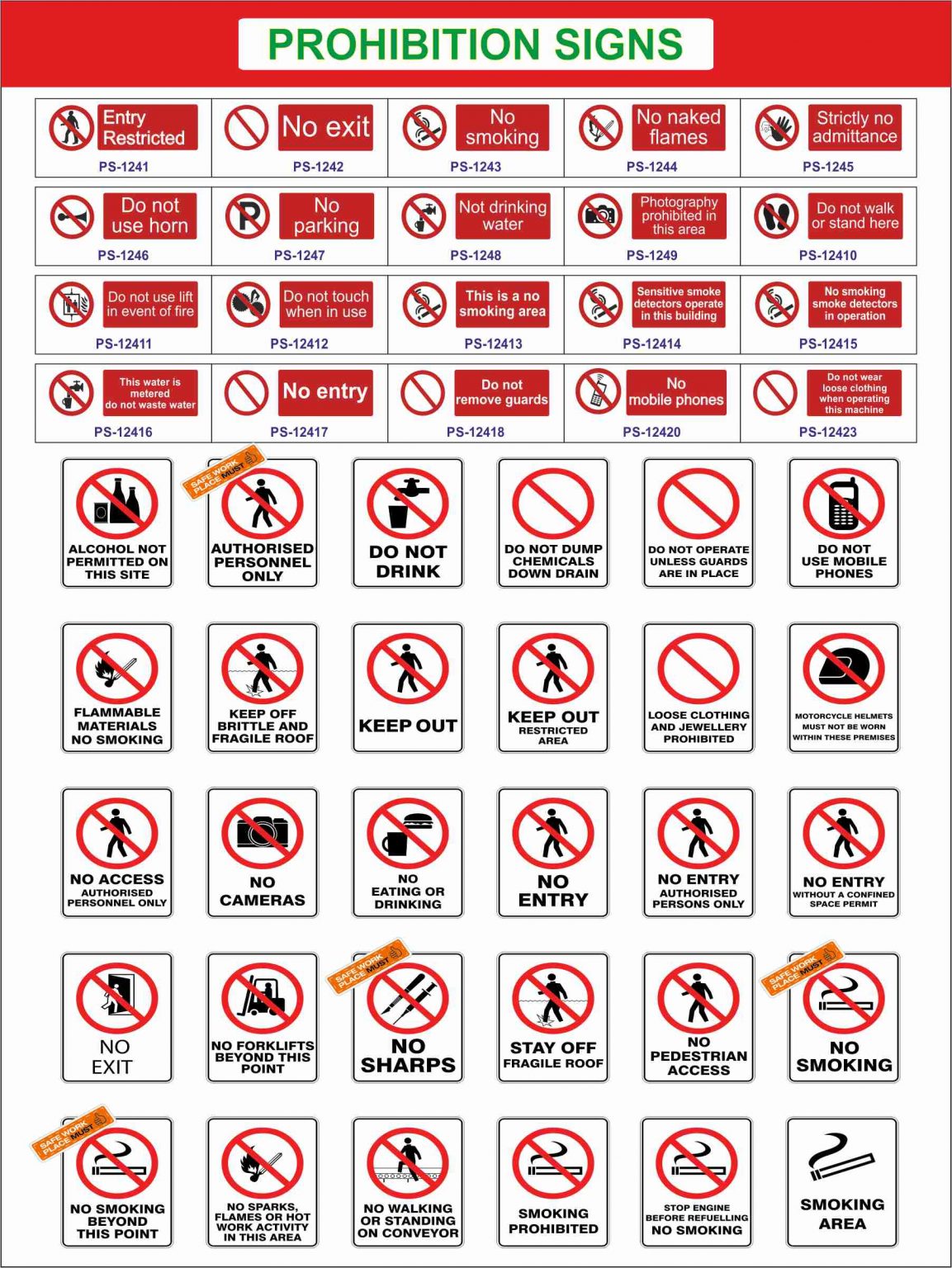 Prohibition Sign Osc Prohibition Signs – Gurukrupa Art