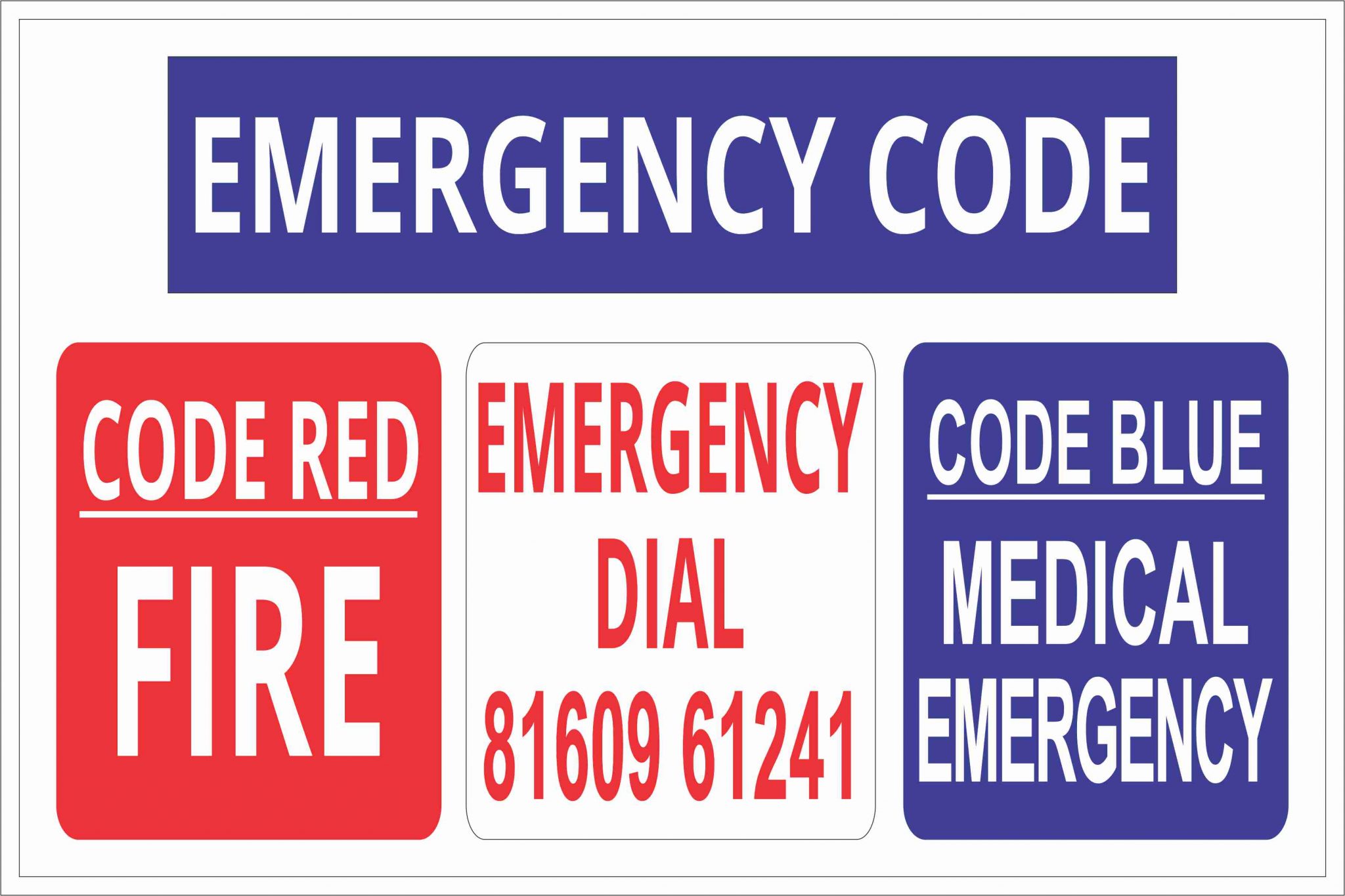 EMERGENCY CODE Red,Blue – Gurukrupa Art