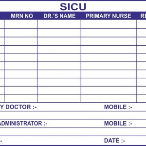 SICU PATIENT INFORMATION BOARD MADE BY ACRYLIC SHEET